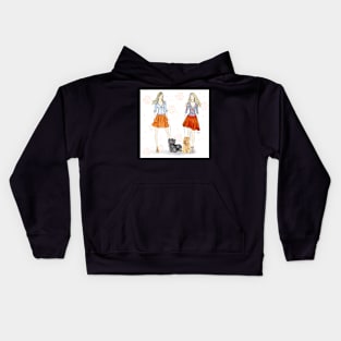 Twinsies fashion Illustration Kids Hoodie